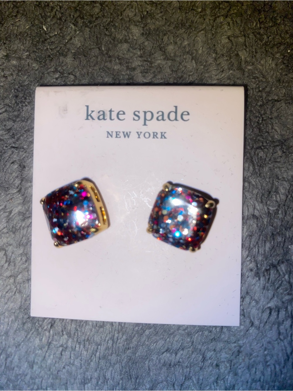 Kate Spade Multicolor Glitter Stud Earrings